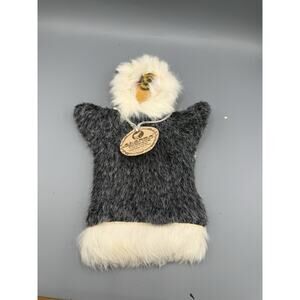 Vintage Alaskan Fur Hand Puppet Inuit Eskimo Souvenir Real Fur Handmade